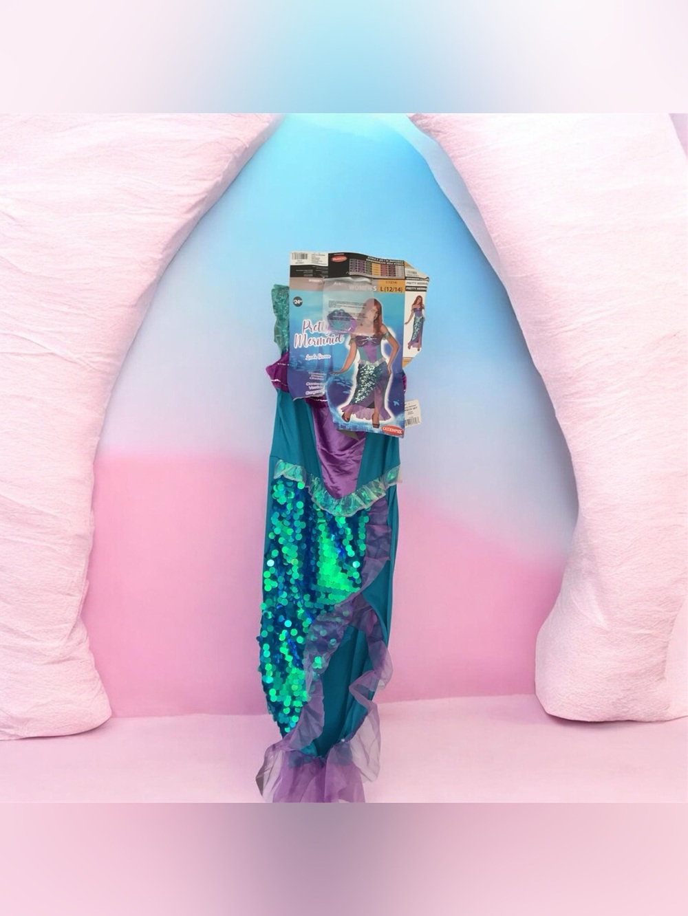 BNWT Adult Mermaid Costume Dress in Teal and Purple